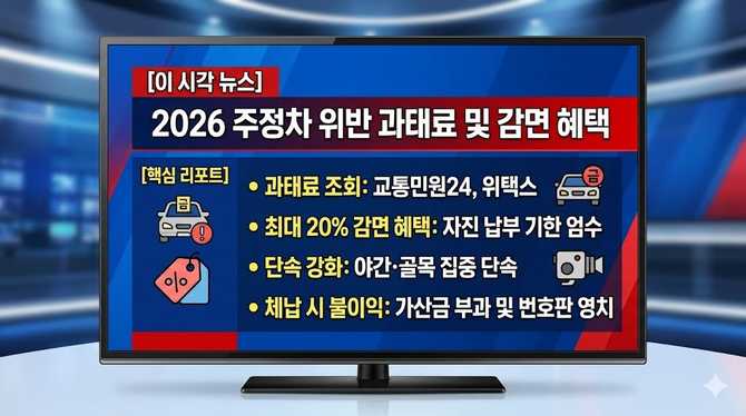 2026년 주정차 위반 과태료 조회와 20% 감면 혜택 안내