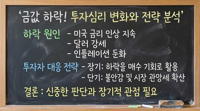 금값 하락과 투자심리 변화: 금시세 전망과 전략 분석