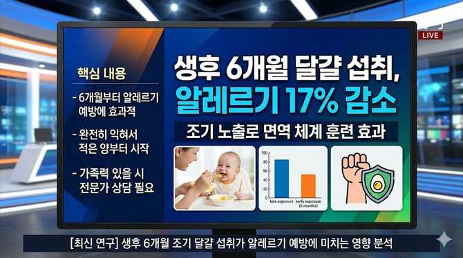 생후 6개월 달걀 섭취가 알레르기 예방에 미치는 영향과 올바른 방법