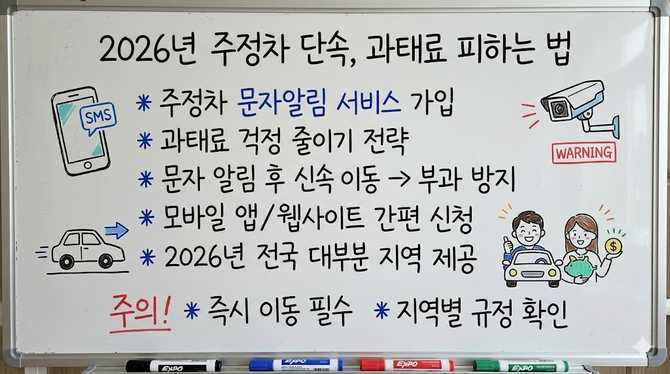 2026년에도 계속되는 주정차 단속, 문자알림 서비스로 과태료 피하는 방법