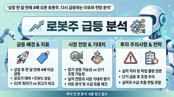상장 한 달 만에 4배 오른 로봇주, 다시 급등하는 이유와 전망 분석