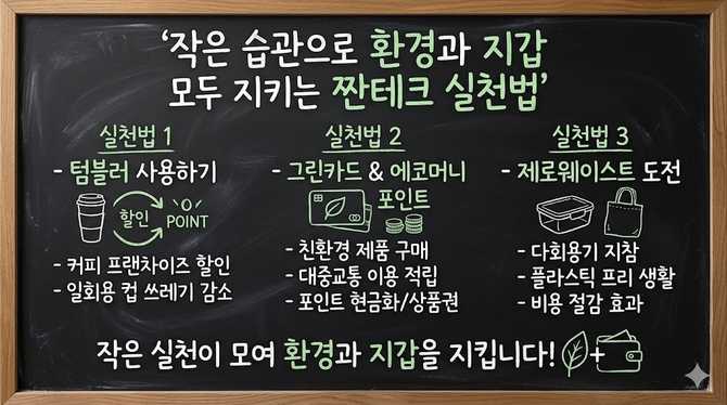 작은 습관으로 환경과 지갑 모두 지키는 짠테크 실천법