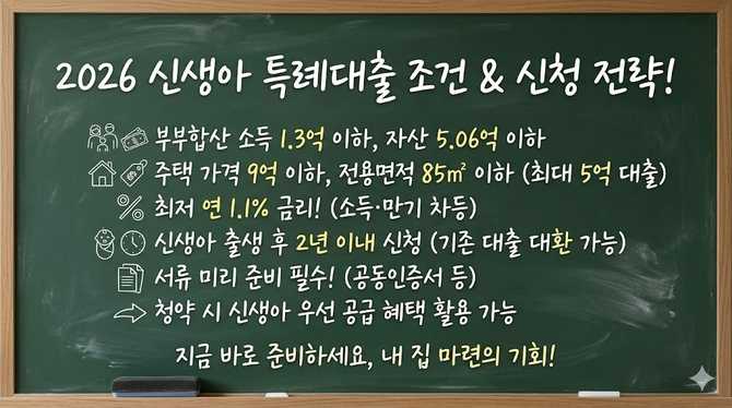년 신생아 특례대출 조건과 신청 전략, 지금 바로 준비하세요