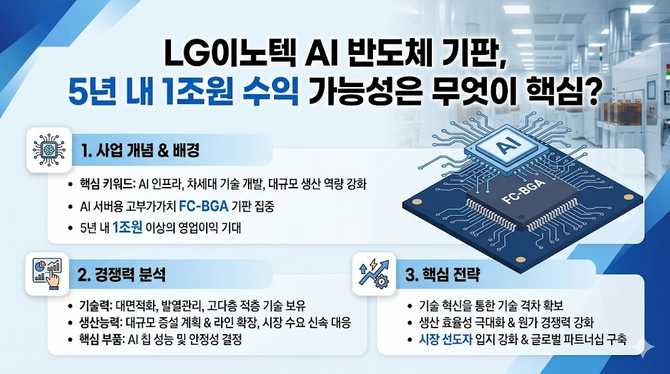 LG이노텍 AI 반도체 기판, 5년 내 1조원 수익 가능성은 무엇이 핵심?
