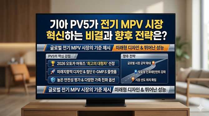 기아 PV5가 전기 MPV 시장 혁신하는 비결과 향후 전략은?
