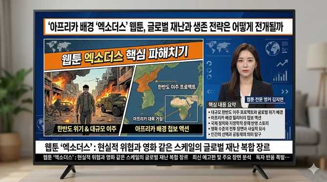 아프리카 배경 ‘엑소더스’ 웹툰, 글로벌 재난과 생존 전략은 어떻게 전개될까
