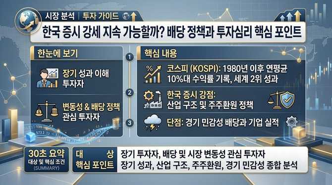 한국 증시 강세 지속 가능할까 배당 정책과 투자심리 핵심 포인트