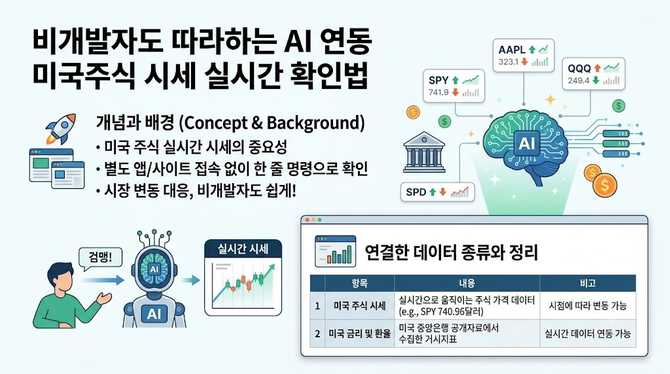 비개발자도 따라하는 AI 연동 미국주식 시세 실시간 확인법