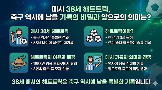메시 38세 해트트릭, 축구 역사에 남을 기록의 비밀과 앞으로의 의미는?
