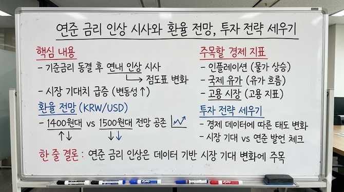 연준 금리 인상 시사와 환율 전망, 투자 전략 세우기 위한 핵심 포인트