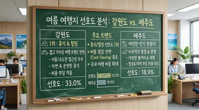 강원도·제주도 인기 비결 공개, 올여름 휴식·힐링 여행 어디가 적합할까
