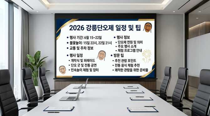 강릉단오제 일정·불꽃놀이 시간·교통·주차 팁까지 미리 알아보기