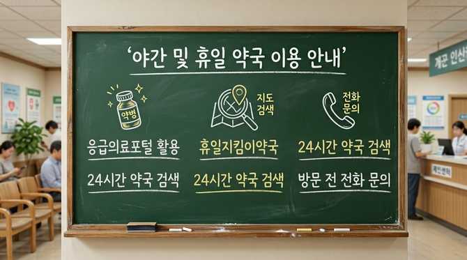 밤늦거나 공휴일에 약이 급할 때, 가장 빠른 약국 찾기 비법은?