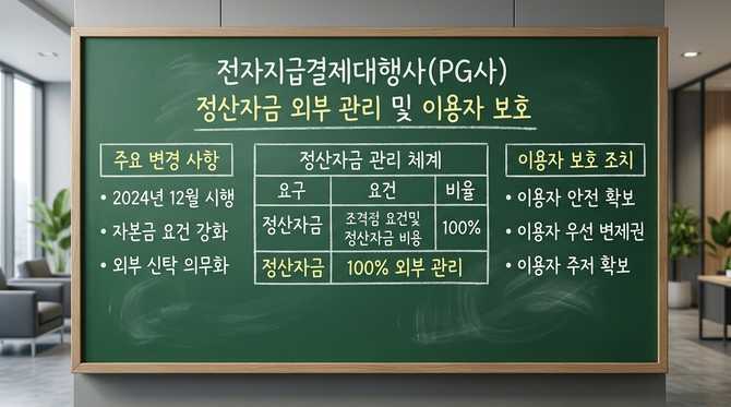PG사 정산자금 100% 외부 관리, 이용자 보호 강화 방안은?