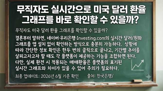무직자도 실시간으로 미국 달러 환율 그래프를 바로 확인할 수 있을까?
