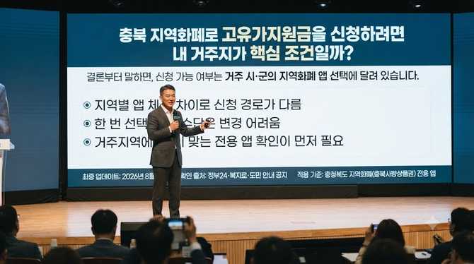 충북 지역화폐로 고유가지원금을 신청하려면 내 거주지가 핵심 조건일까?