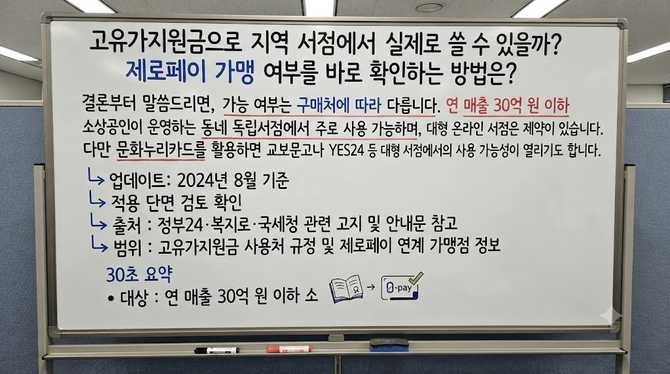 고유가지원금으로 지역 서점에서 실제로 쓸 수 있을까? 제로페이 가맹 여부를 바로 확인하는 방법은?