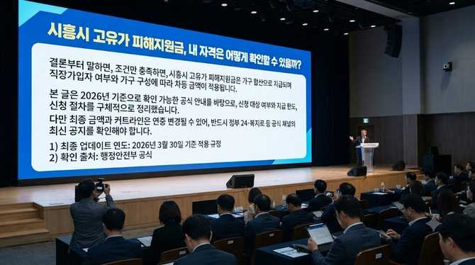 시흥시 고유가 피해지원금, 내 자격은 어떻게 확인할 수 있을까?