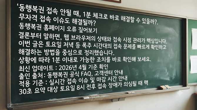 동행복권 접속 안될 때, 1분 체크로 바로 해결할 수 있을까?