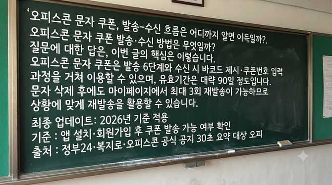 오피스콘 문자 쿠폰, 발송-수신 흐름은 어디까지 알면 이득일까?