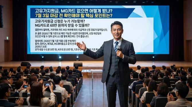 고유가지원금, MG카드 없으면 어떻게 받나? 7월 3일 마감 전 확인해야 할 핵심 포인트는?