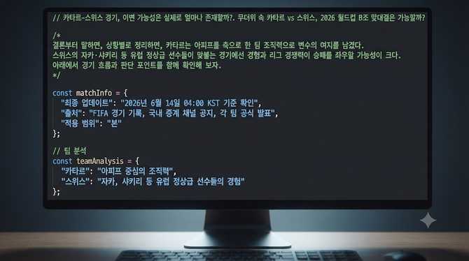 카타르-스위스 경기, 이변 가능성은 실제로 얼마나 존재할까?
