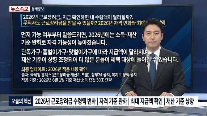2026년 근로장려금, 지금 확인하면 내 수령액이 달라질까?