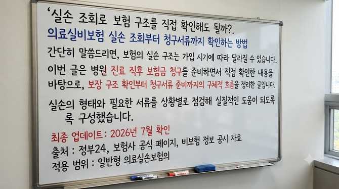 실손 조회로 보험 구조를 직접 확인해도 될까?