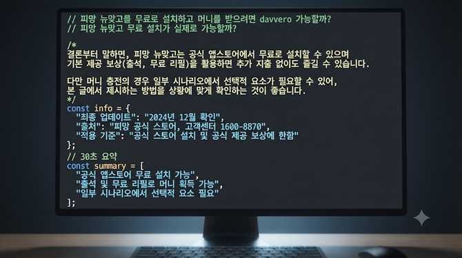 피망 뉴맞고를 무료로 설치하고 머니를 받으려면 davvero 가능할까?