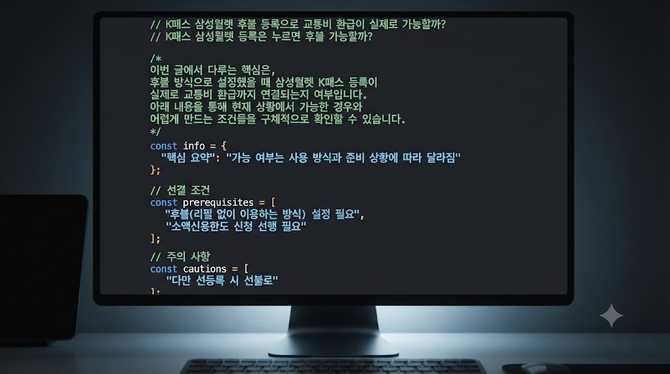 K패스 삼성월렛 후불 등록으로 교통비 환급이 실제로 가능할까?