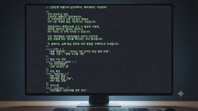 신한은행 대출이자 납입내역서, 해지계좌도 가능할까?