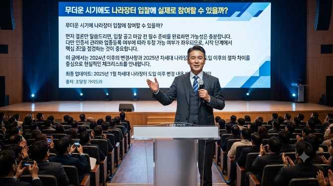 무더운 시기에도 나라장터 입찰에 실제로 참여할 수 있을까?