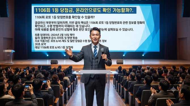 1106회 1등 당첨금, 온라인으로도 확인 가능할까?