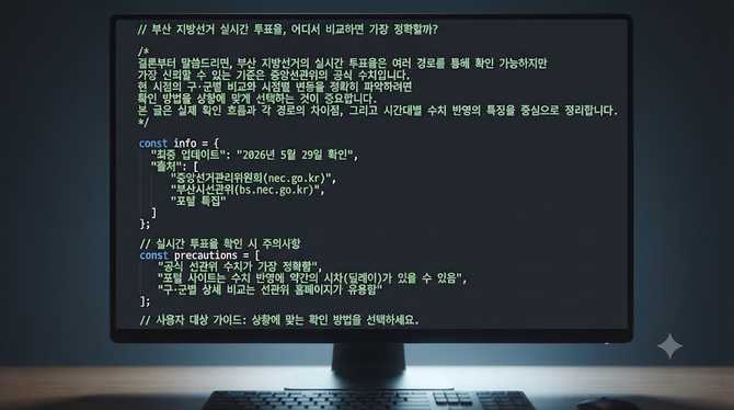 부산 지방선거 실시간 투표율, 어디서 비교하면 가장 정확할까?