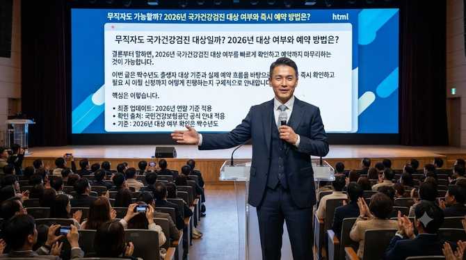 무직자도 가능할까? 2026년 국가건강검진 대상 여부와 즉시 예약 방법은?