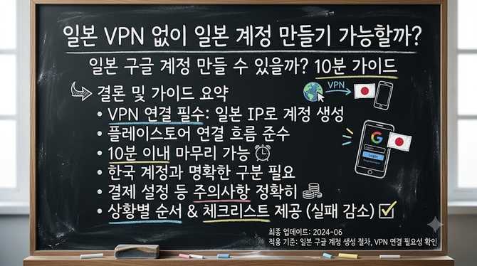 일본 VPN 없이 일본 계정 만들기 가능할까?