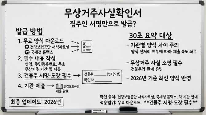 무상거주사실확인서, 집주인 서명만으로 발급받을 수 있을까?