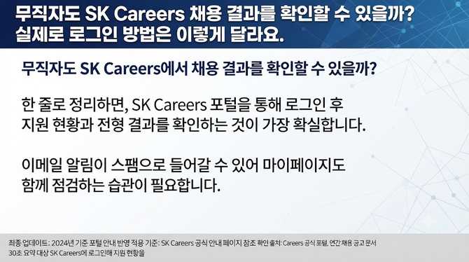 무직자도 SK Careers 채용 결과를 확인할 수 있을까? 실제로 로그인 방법은 이렇게 달라요