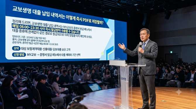 교보생명 대출 납입 내역서는 어떻게 즉시 PDF로 저장할까?