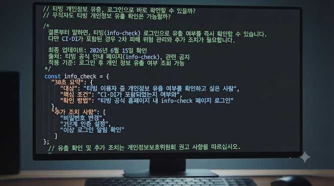 티빙 개인정보 유출, 로그인으로 바로 확인할 수 있을까?