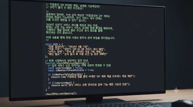 키움증권 IRP 비대면 개설, 실제로 가능해질까? 상반기 출시 전 확인 포인트는?