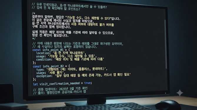 유류 민생지원금, 읍·면 하나로마트에서만 쓸 수 있을까? 검색 전 꼭 확인해야 할 포인트는?