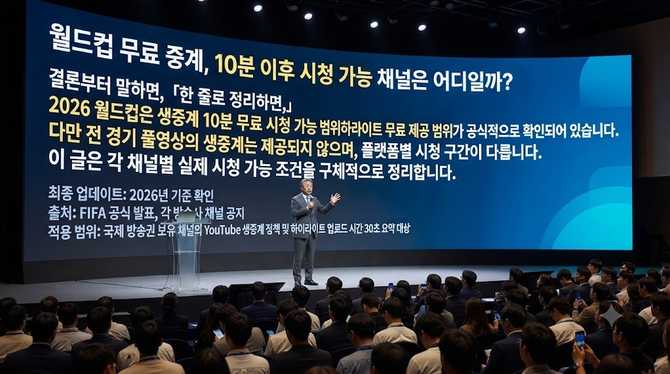 월드컵 무료 중계, 10분 이후 시청 가능 채널은 어디일까?