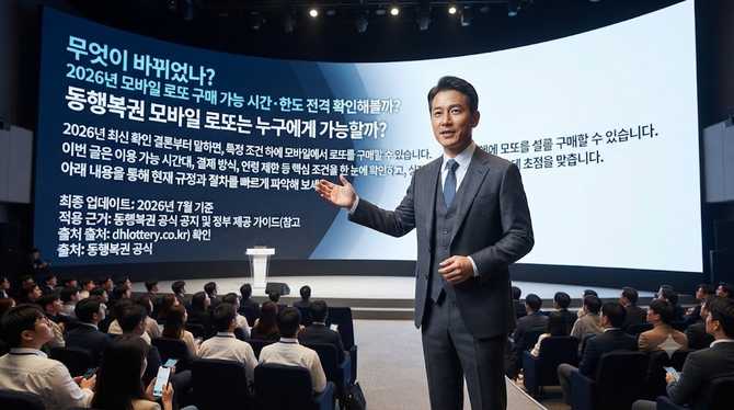 무엇이 바뀌었나? 2026년 모바일 로또 구매 가능 시간·한도 전격 확인해볼까?