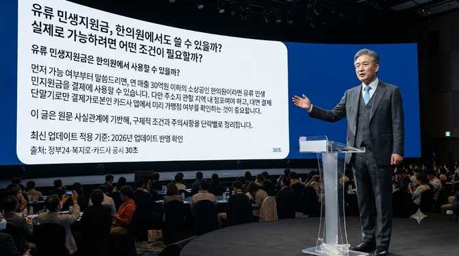 유류 민생지원금, 한의원에서도 쓸 수 있을까? 실제로 가능하려면 어떤 조건이 필요할까?