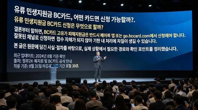 유류 민생지원금 BC카드, 어떤 카드면 신청 가능할까?
