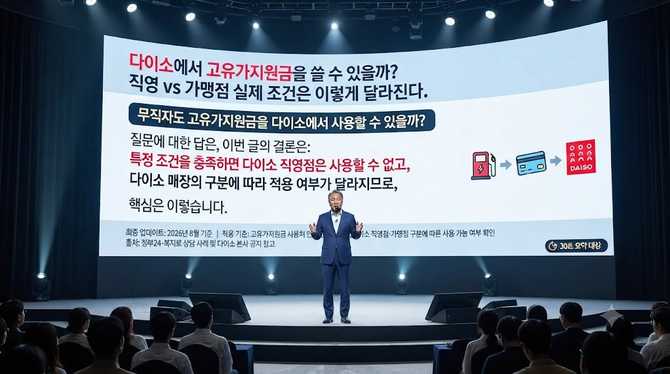 다이소에서 고유가지원금을 쓸 수 있을까? 직영 vs 가맹점 실제 조건은 이렇게 달라진다
