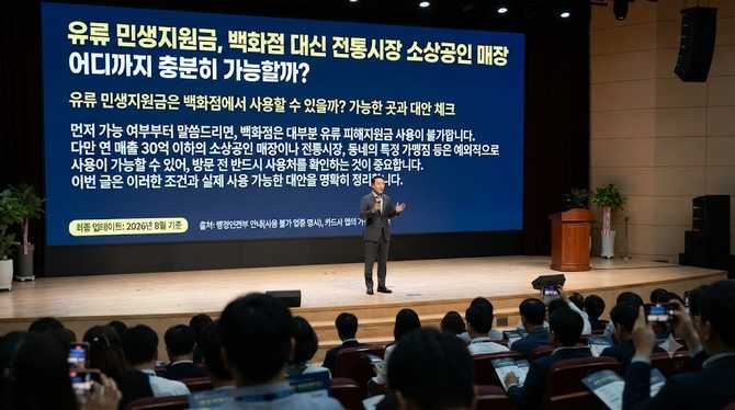 유류 민생지원금, 백화점 대신 전통시장 소상공인 매장 어디까지 충분히 가능할까?