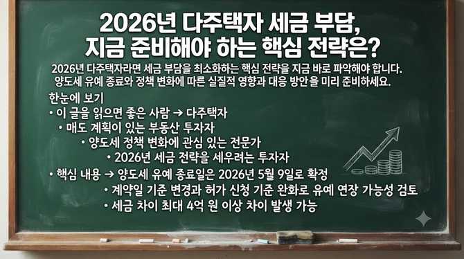 2026년 다주택자 세금 부담, 지금 준비해야 하는 핵심 전략은?