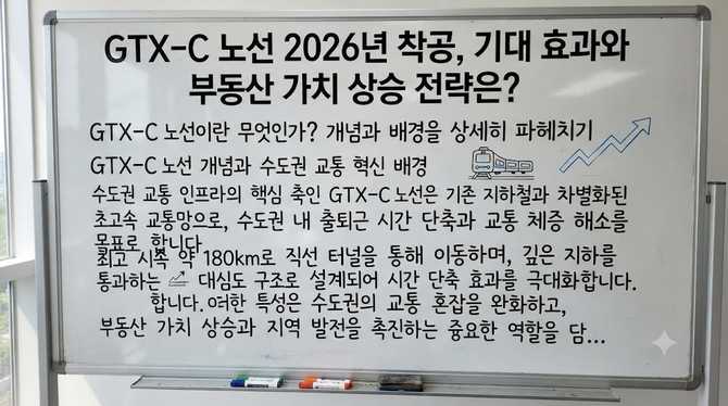 GTX-C 노선 2026년 착공, 기대 효과와 부동산 가치 상승 전략은?